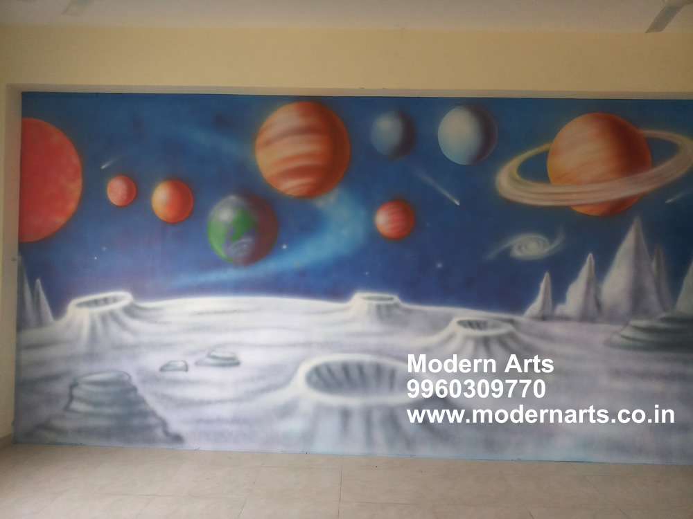 3d school wall painting pune