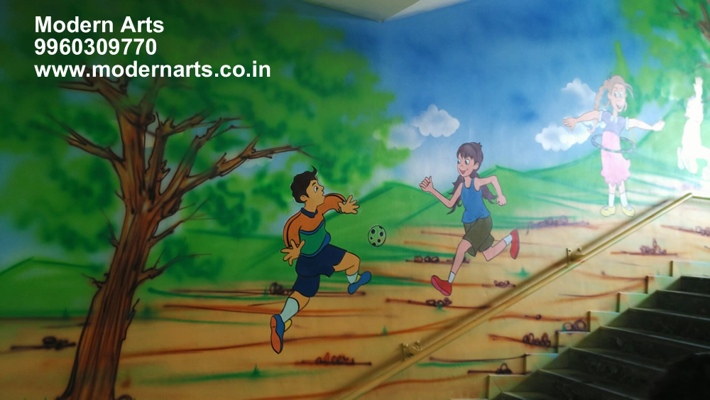 School wall painting artist |School Wall Painting Pune, Mumbai, India | ZP school  wall painting