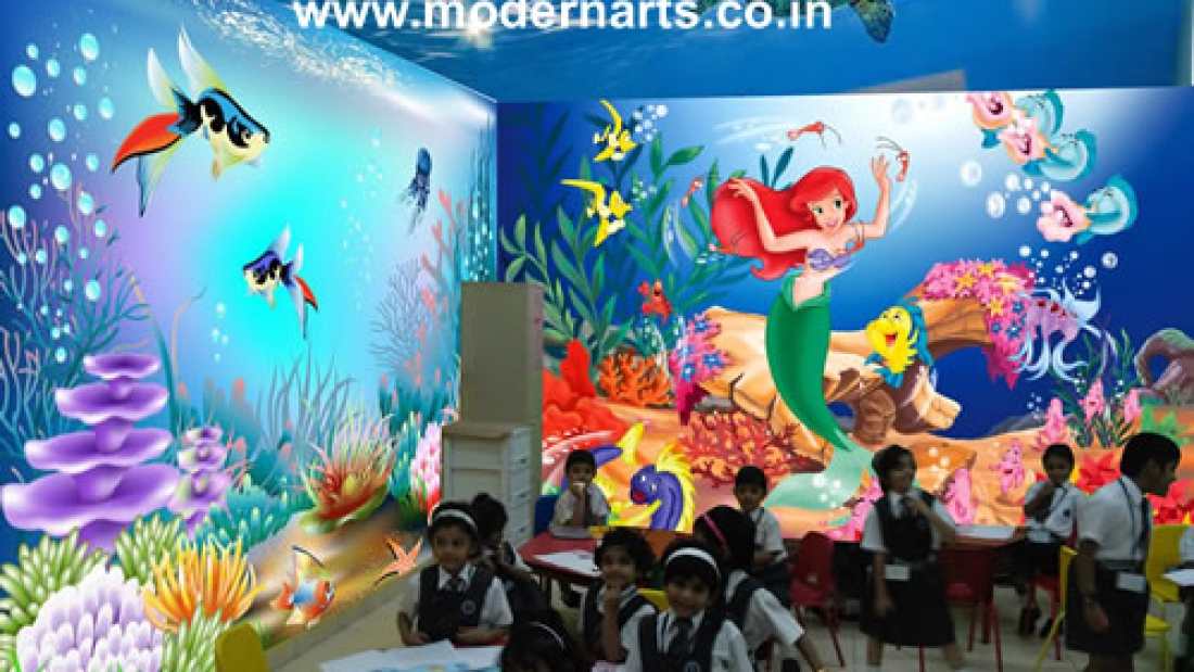 3d wall painting for school in pune