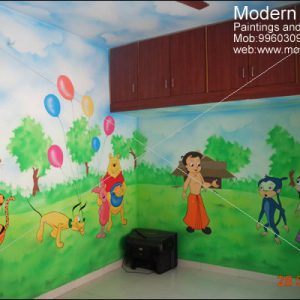 3d painting wall painting for classroom in play school