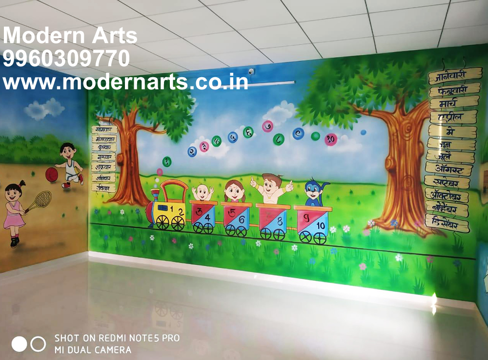 Play School wall painting artist in Pune-nashik-sangamner