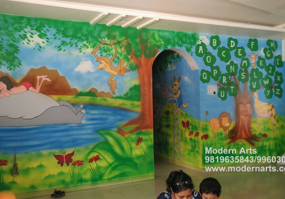 School wall painting Pune